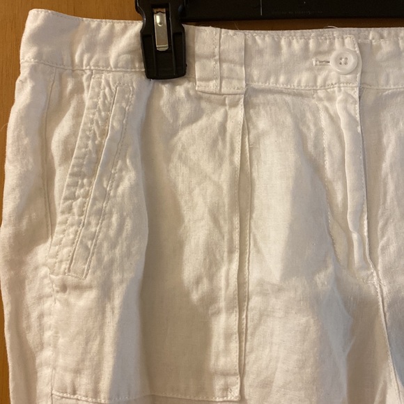 Ann Taylor Loft Linen Straight Leg Pants White Size 10 - Picture 3 of 9
